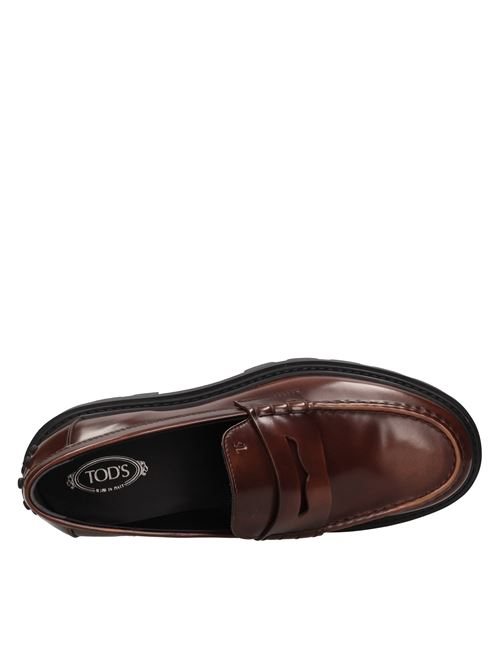 Mocassini in pelle TOD'S | XXW08J0GF60SHAS003CUOIO