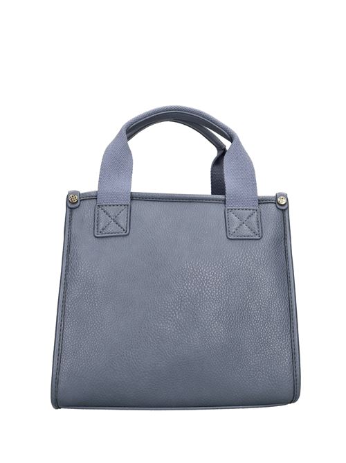 Leather and faux leather bag V°73 | 73BS8F301AZZURRO