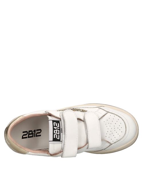 Sneakers in pelle 2B12 | BABYPLAY-120BIANCO-PLATINO-BEIGE-ORO