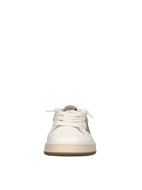 Sneakers in pelle e camoscio 2B12 | JRPLAY-120BIANCO-PLATINO-BEIGE-ORO