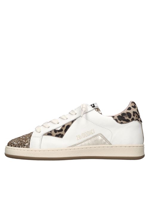 Sneakers in pelle 2B12 | JRSUPRIME-91BIANCO-LEO-ORO