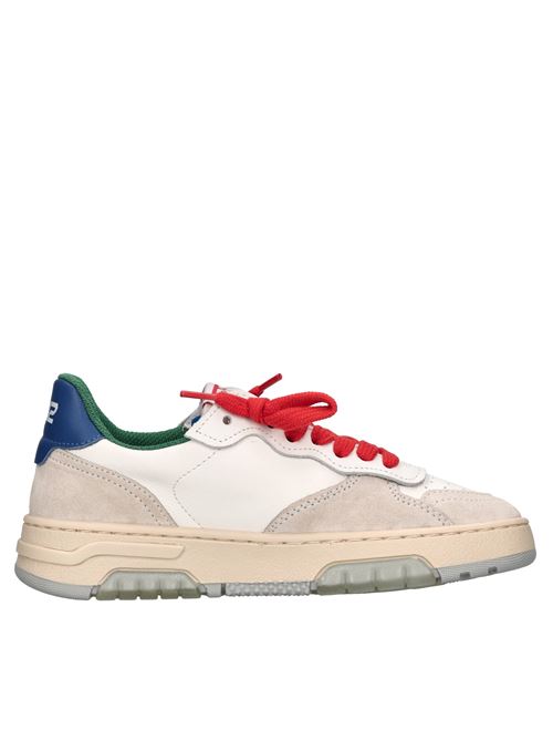 Sneakers in pelle e camoscio 2B12 | MINIHYPER-030LBIANCO-ROSSO-BLU-VERDE