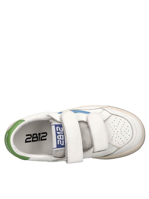 Sneakers in pelle 2B12 | MINIPLAY-113BIANCO-VERDE-SKY-GHIACCIO