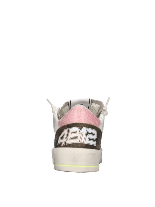 Leather sneakers 4B12 | KYLE-D104BIANCO-ROSE-CAMOUFLAGE-NERO-AR