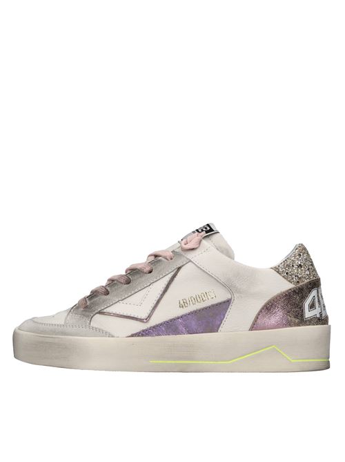 Leather sneakers 4B12 | KYLE-D105BIANCO-ORO-ROSA