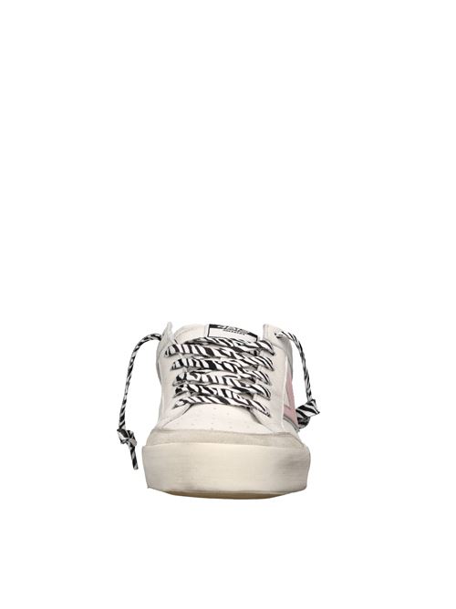 Leather sneakers 4B12 | KYLE-D107BIANCO-ROSA-ARGENTO