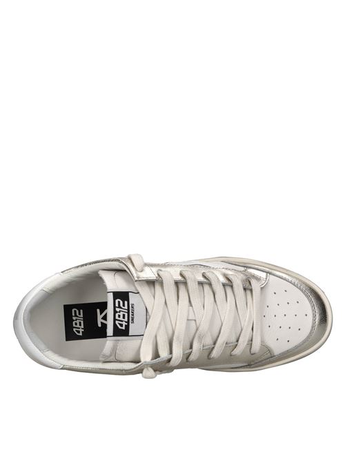 Leather and eco leather sneakers 4B12 | KYLE-D112BIANCO-PLATINO