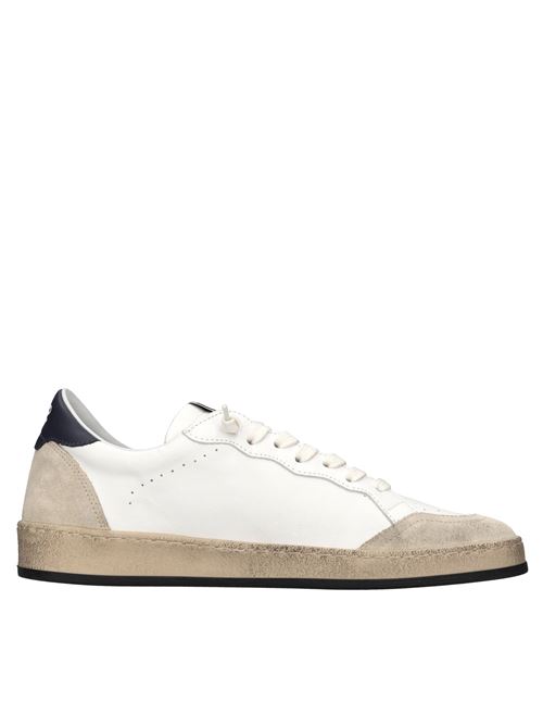 Sneakers in pelle e camoscio 4B12 | PLAYNEW-U17D/CBIANCO-BEIGE-MARRONE-BLU
