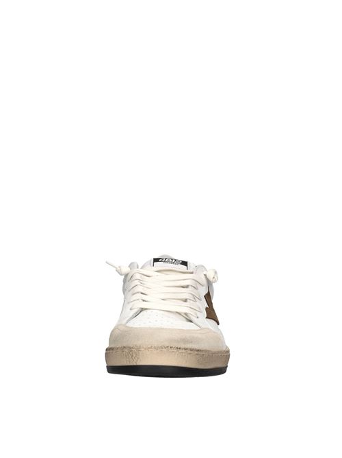 Sneakers in pelle e camoscio 4B12 | PLAYNEW-U17D/CBIANCO-BEIGE-MARRONE-BLU