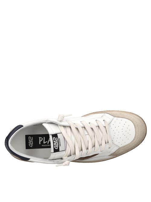 Sneakers in pelle e camoscio 4B12 | PLAYNEW-U17D/CBIANCO-BEIGE-MARRONE-BLU