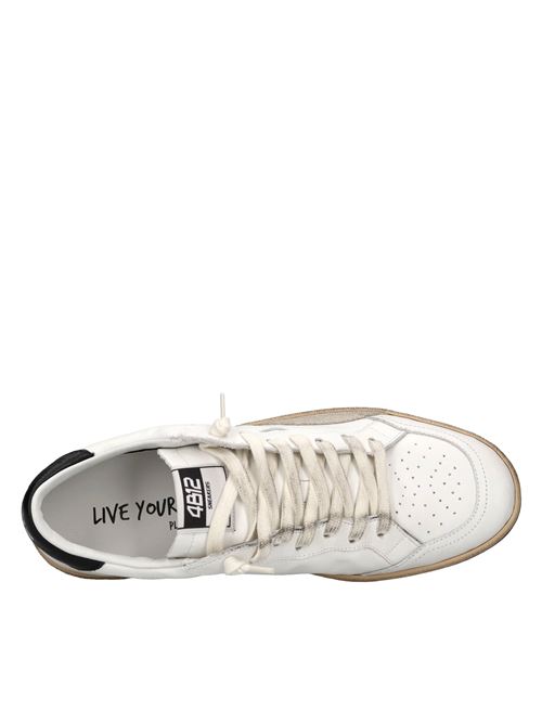 Sneakers in pelle e camoscio 4B12 | PLAYNEW-U18ABIANCO-NERO