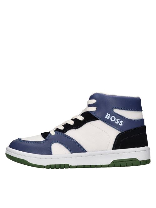 Sneakers in pelle e tessuto BOSS | J50859BIANCO-BLU
