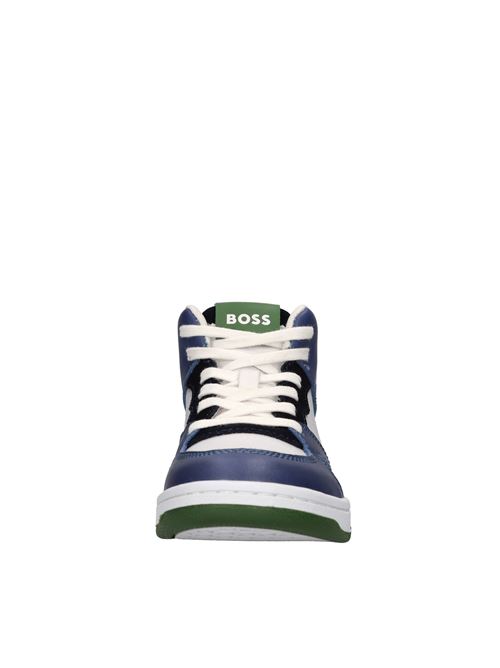 Sneakers in pelle e tessuto BOSS | J50859BIANCO-BLU