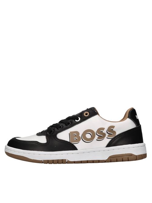 Sneakers in pelle e tessuto BOSS | J50861BIANCO-NERO