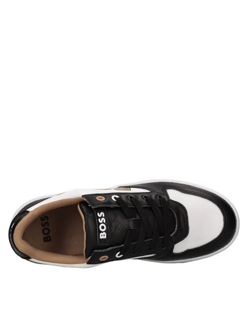 Sneakers in pelle e tessuto BOSS | J50861BIANCO-NERO