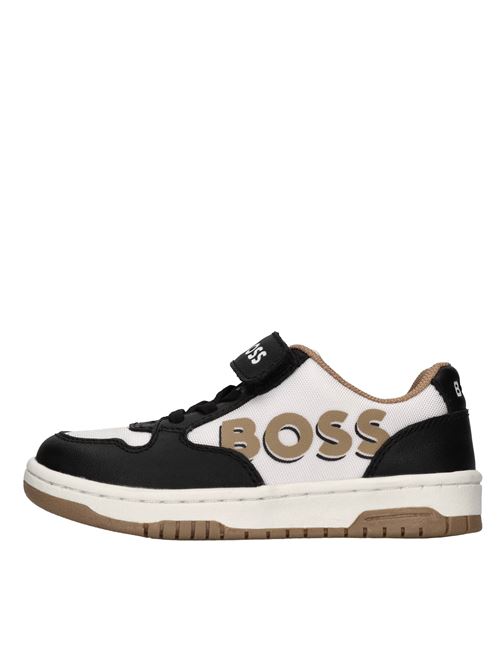 Sneakers in pelle e tessuto BOSS | J50875BIANCO-NERO