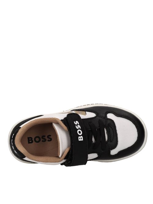 Sneakers in pelle e tessuto BOSS | J50875BIANCO-NERO