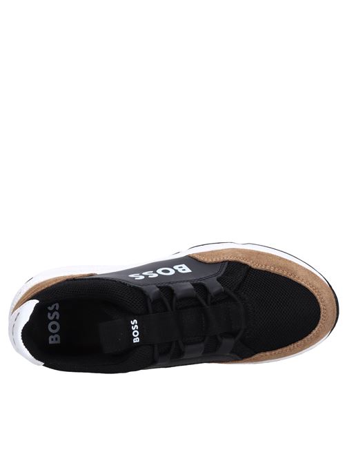 Sneakers in pelle e tessuto BOSS | J51314/269GNERO-MARRONE-BIANCO
