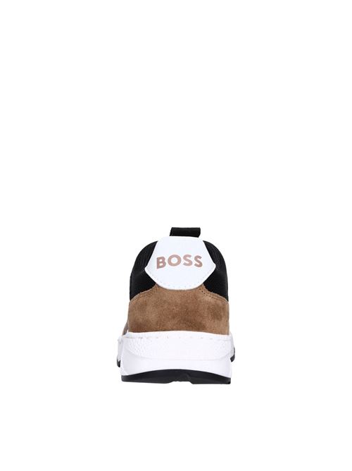 Sneakers in pelle e tessuto BOSS | J51314/269NERO-MARRONE-BIANCO