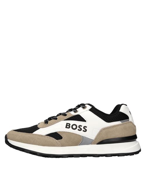 Sneakers in camoscio e tessuto BOSS | J51322NERO-BIANCO-MARRONE