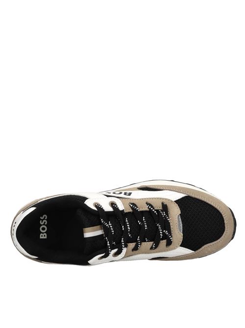 Sneakers in camoscio e tessuto BOSS | J51322NERO-BIANCO-MARRONE