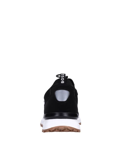 Sneakers in ecocamoscio e tessuto BOSS | J51327NERO