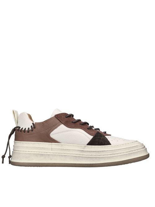 Sneakers in pelle e camoscio BUTTERO | B9503VARA-UGBIANCO-MARRONE