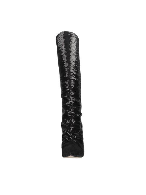 Stivali in paillettes e pelle CASADEI | 1S275Z120TMERMA9000NERO