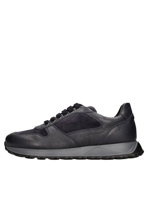 Sneakers in pelle e camoscio DOUCAL'S | DU3223SYDNPF660RB15NOTTE