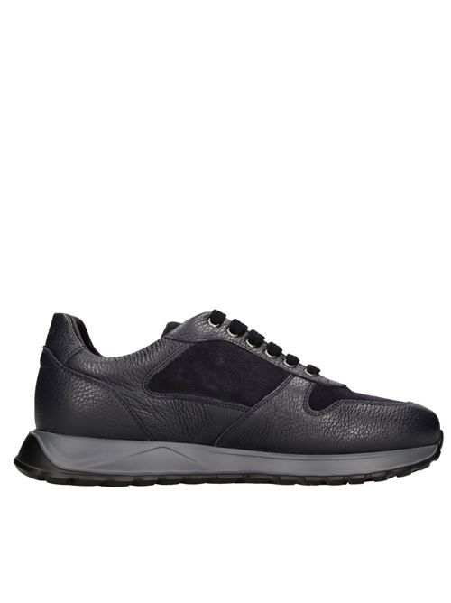 Sneakers in pelle e camoscio DOUCAL'S | DU3223SYDNPF660RB15NOTTE