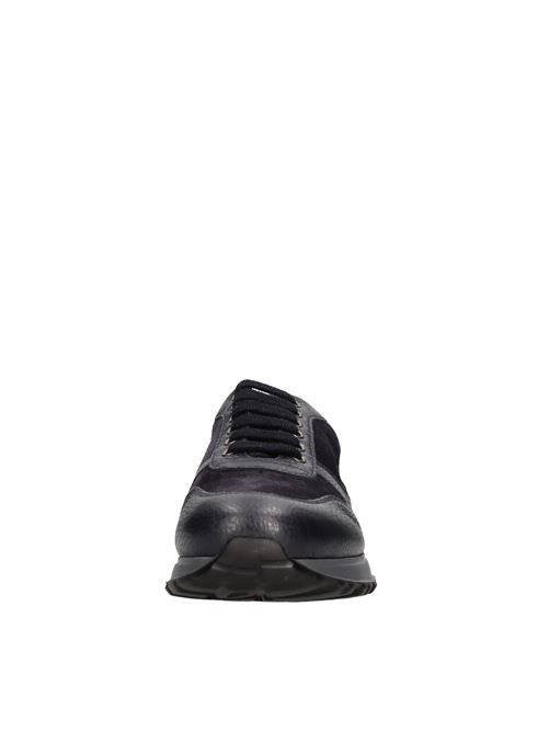 Sneakers in pelle e camoscio DOUCAL'S | DU3223SYDNPF660RB15NOTTE