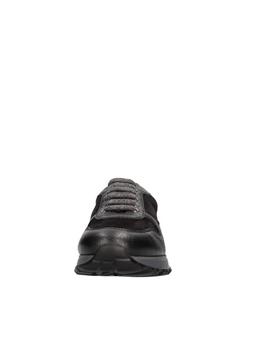 Sneakers in pelle e camoscio DOUCAL'S | DU3223SYDNPF660RN00NERO
