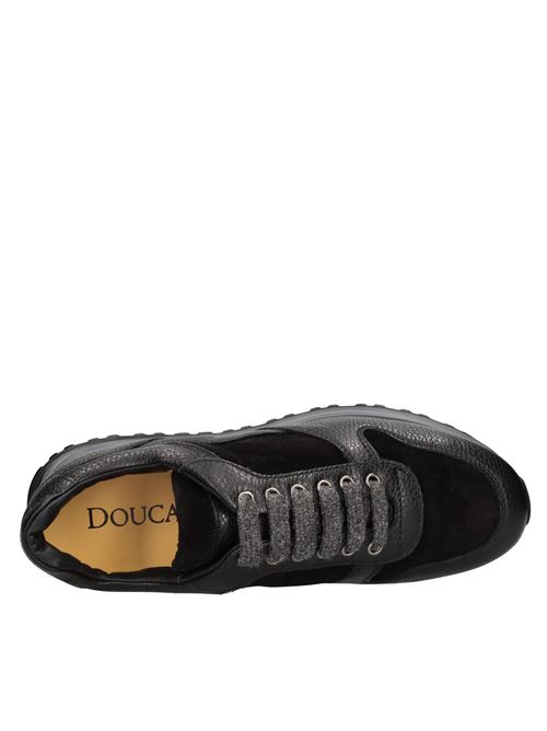 Sneakers in pelle e camoscio DOUCAL'S | DU3223SYDNPF660RN00NERO