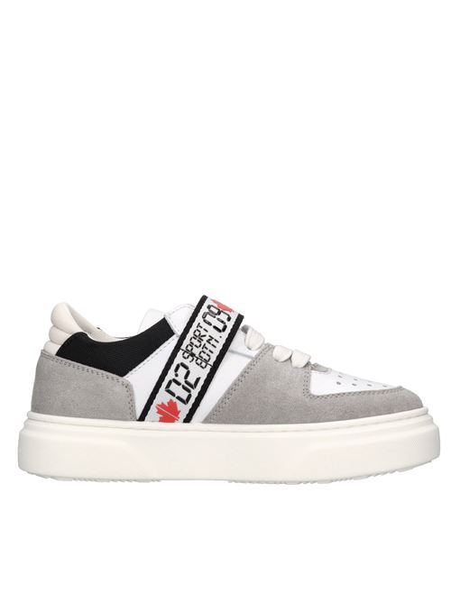 Sneakers in pelle e camoscio DSQUARED2 | 77603BIANCO-GRIGIO-NERO