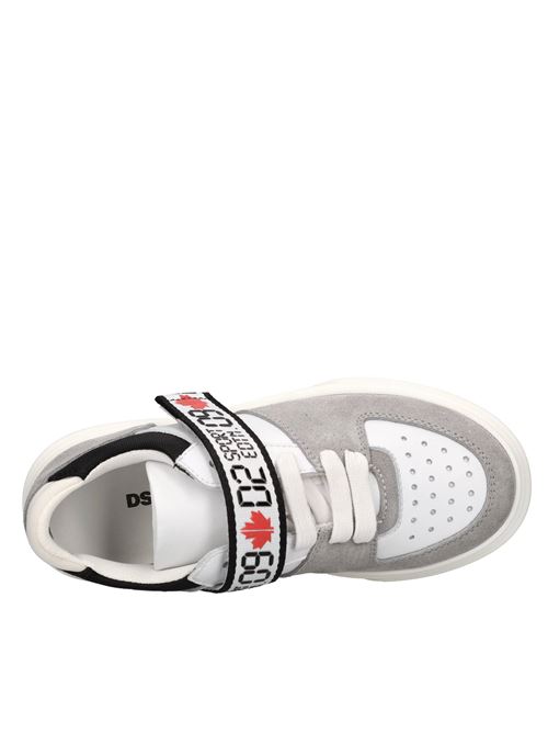 Sneakers in pelle e camoscio DSQUARED2 | 77603BIANCO-GRIGIO-NERO