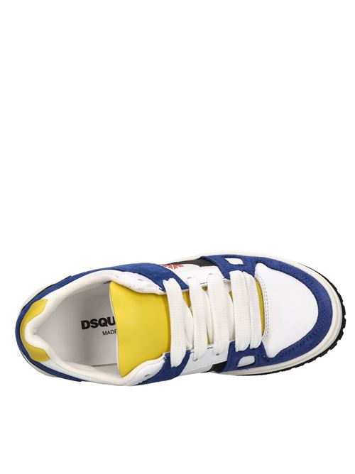 Sneakers in pelle e camoscio DSQUARED2 | 77758BIANCO-BLU-GIALLO-NERO