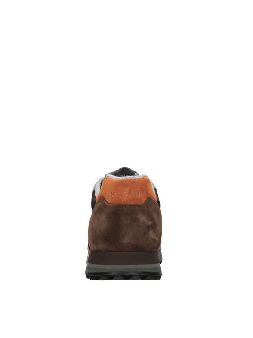 Sneakers in camoscio e tessuto HOGAN | HXM3830AN51S9E840VGRIGIO-MARRONE-ARANCIO