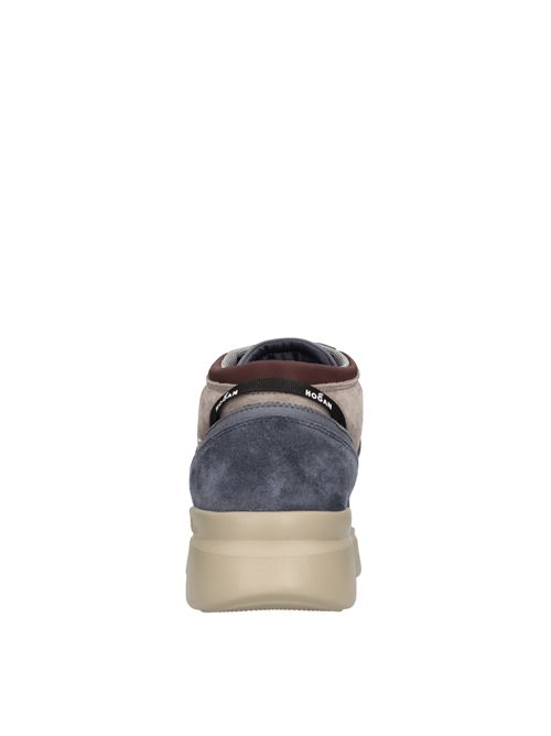 Sneakers in leather and suede HOGAN | HXM5800EL503VD0YBYBLU-GRIGIO-BORDEAUX