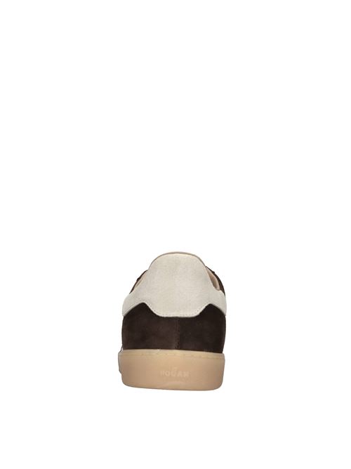 Sneakers in camoscio e pelle HOGAN | HXM6470FB60PJQ02FJMARRONE-BIANCO