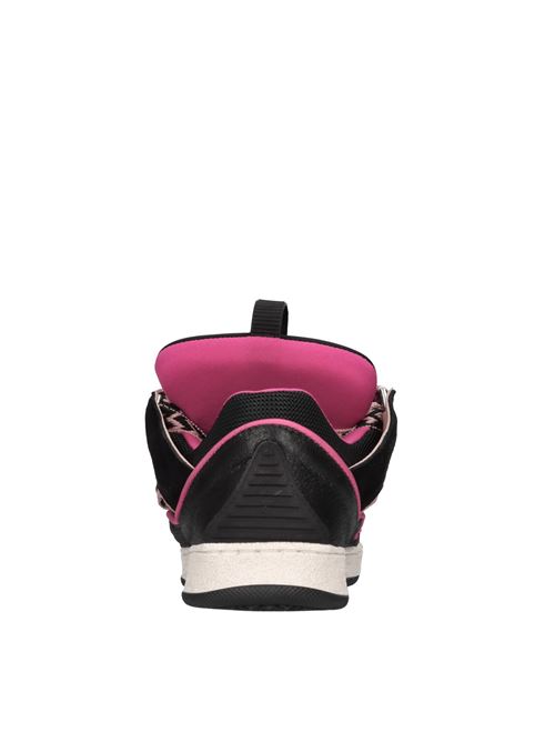Suede and fabric sneakers LANVIN | N30171NERO-ROSA-FUXIA