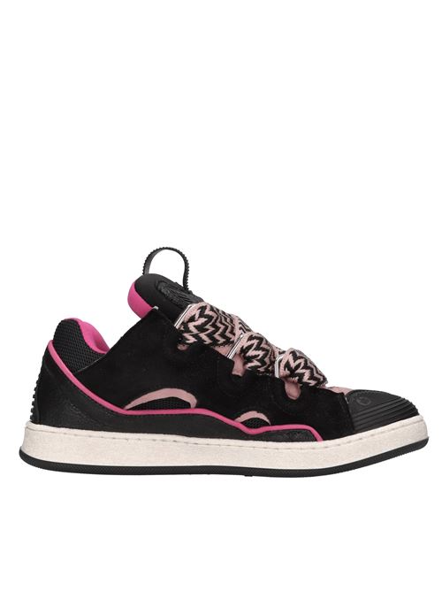 Suede and fabric sneakers LANVIN | N30171NERO-ROSA-FUXIA