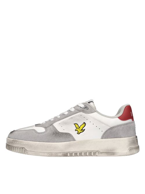 Sneakers in camoscio ed ecopelle LYLE&SCOTT | CULROSS_HRS_MBIANCO-GRIGIO-ROSSO