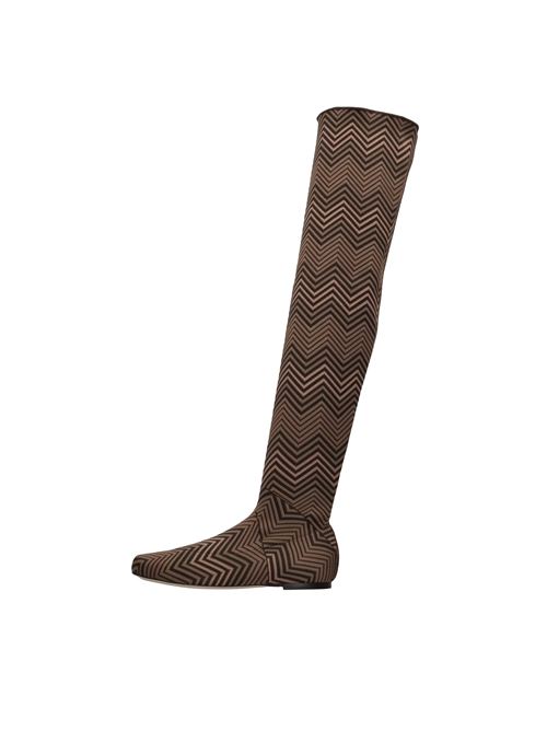 Stivali cuissard in tessuto MISSONI | MW48_044MARRONE