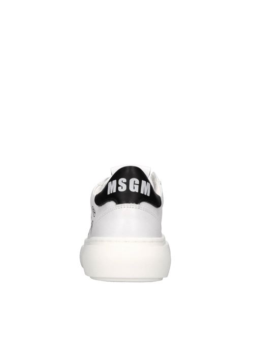 Sneakers in pelle MSGM | 76847BIANCO-NERO