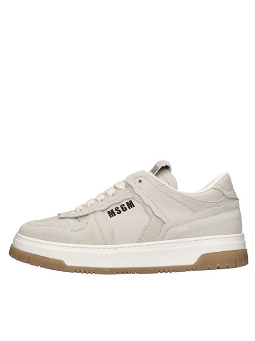 Sneakers in pelle e camoscio MSGM | 76857GRIGIO