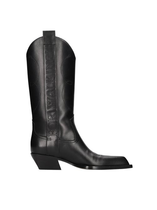 Stivali texani in pelle OFF-WHITE | OW1E041F23LEA0011010NERO