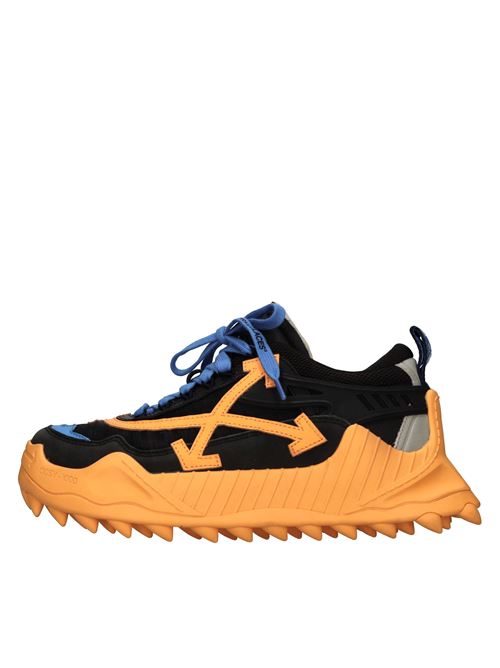 Leather and fabric sneakers OFF-WHITE | OWIA180F22FAB001NERO-ARANCIO-BLU-GRIGIO