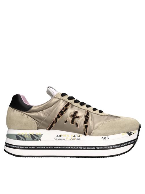 Sneakers in camoscio e tessuto PREMIATA | BETH_6018BEIGE-NERO