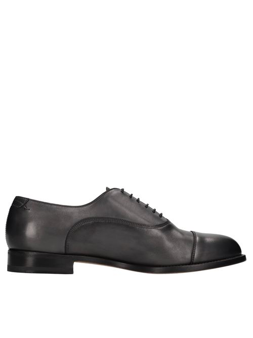Leather lace-ups SANTONI | MCHI12504LC5GGLVG62GRIGIO