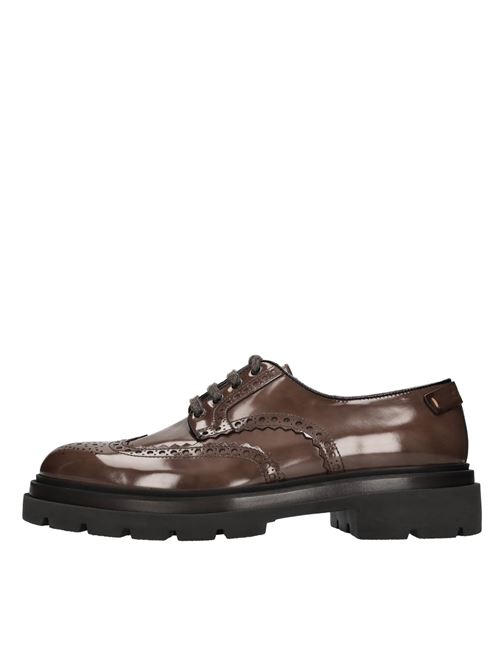 Stringate in pelle lucida SANTONI | MGMI17800JK4BPFGT50MARRONE